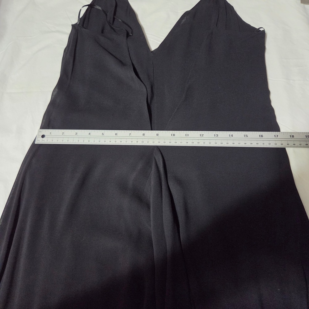 Reformation Black Deep V-Neck Open Back Maxi Dress Evening Gown Formal - Picture 11 of 11